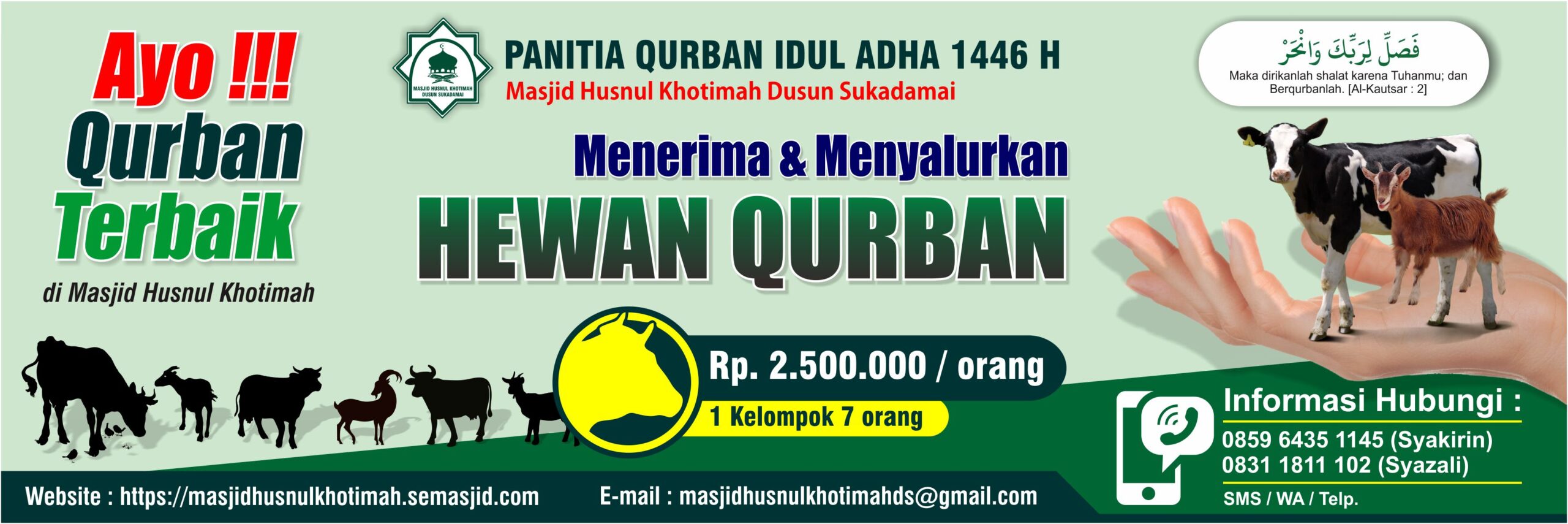 Mari Berqurban di Masjid Husnul Khotimah